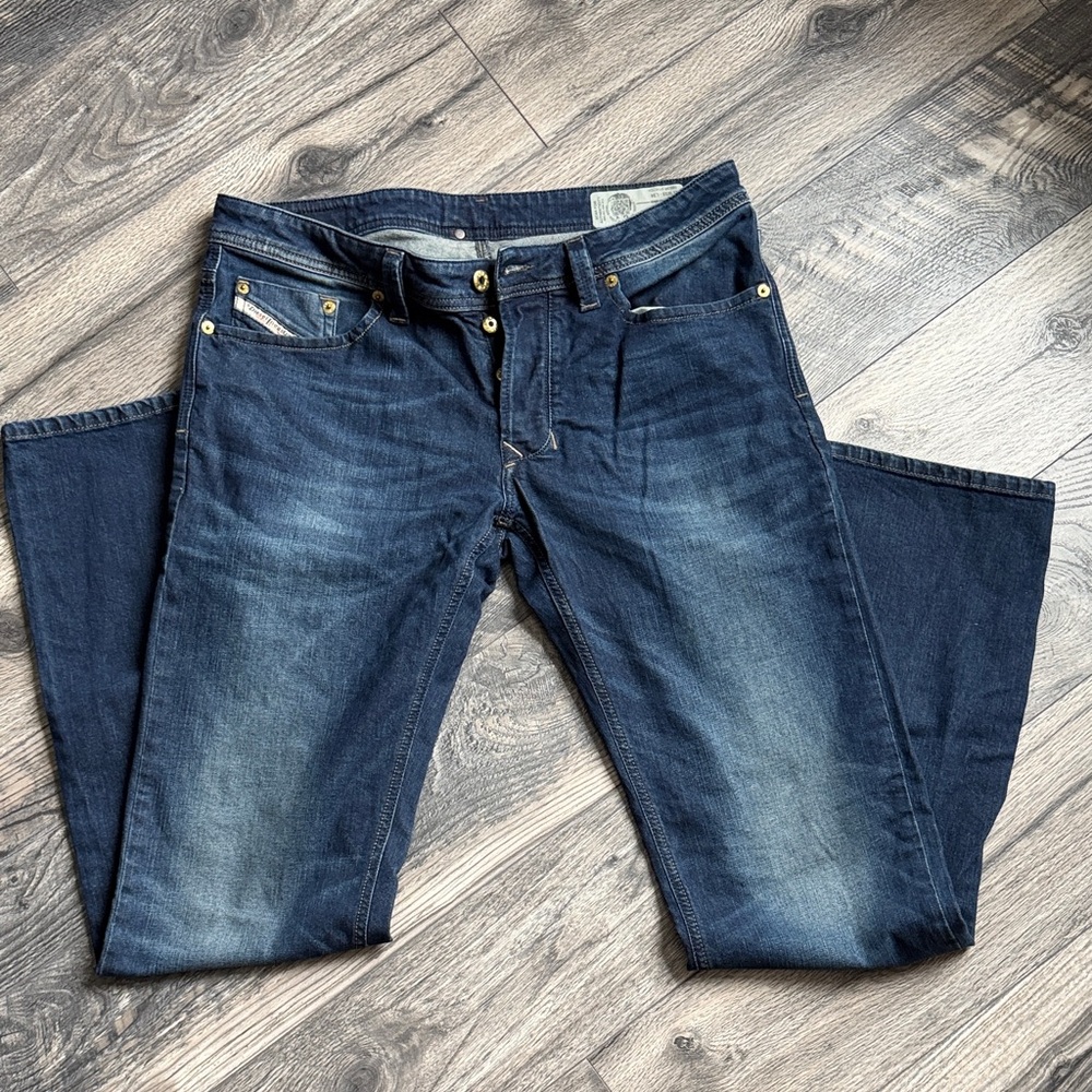 Diesel Men's Straight Jeans - Dark Blue